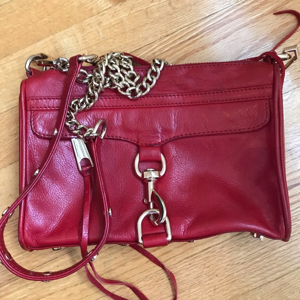 Rebecca Minkoff Mini Mac Crossbody Bag in Red